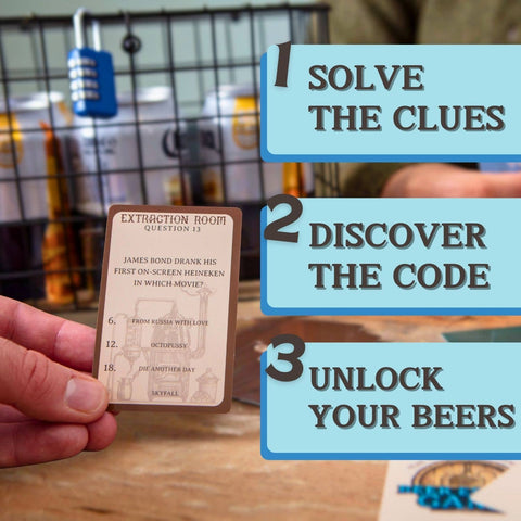 Beer Escape Room Brain Teaser Puzzle Game - Mens Gifts