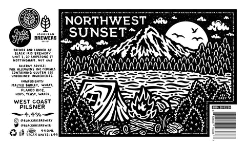 Black Iris - Northwest Sunset, West Coast Pilsner, 4.4% V