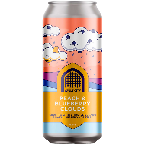 Vault City Brewing - Peach And Blueberry Clouds, Fruited Sour IPA 6.5% - The Drop Brighton