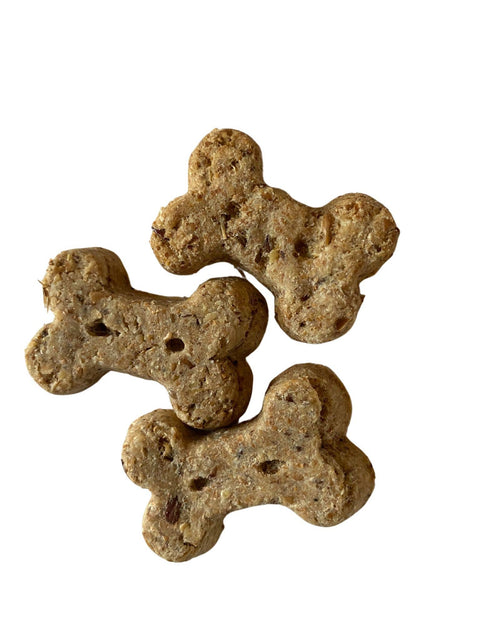 100g BrewBix Peanut Butter Dog Biscuit Box incl sample bag